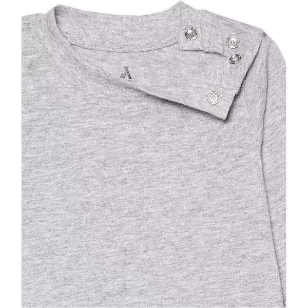 Amazon Essentials Unisex Babies Organic Cotton Long Sleeve TShirt Previously Amazon Aware Pack of 3Grey Heather