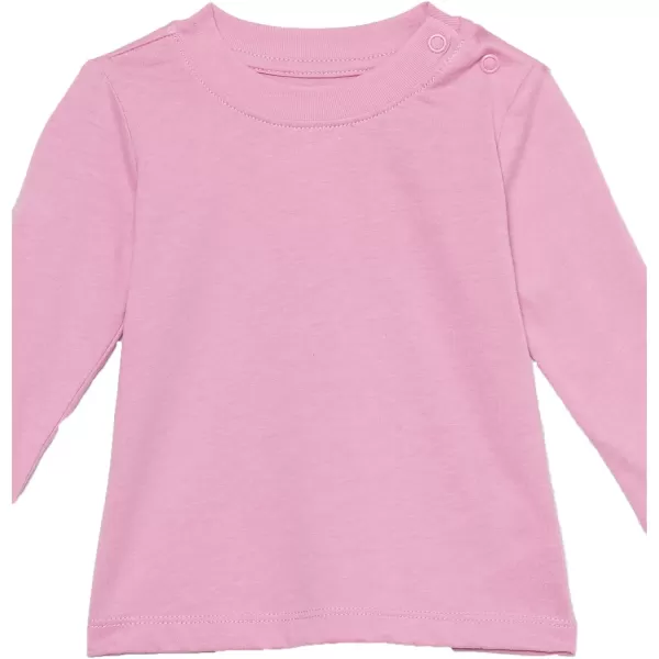 Amazon Essentials Unisex Babies Organic Cotton Long Sleeve TShirt Previously Amazon Aware Pack of 3Pink