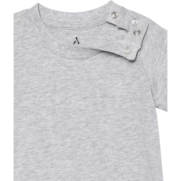 Amazon Essentials Unisex Babies Organic Cotton Short Sleeve TShirt Previously Amazon Aware Pack of 3Grey Heather
