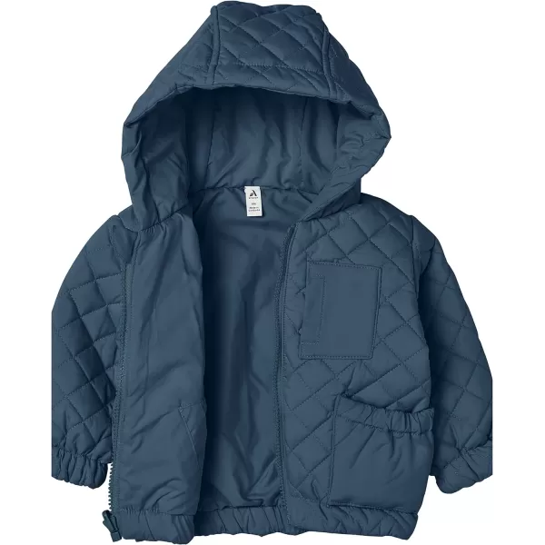 Amazon Essentials Unisex Babies Reversible Lightweight Puffer Jacket Previously Amazon AwareDark Navy