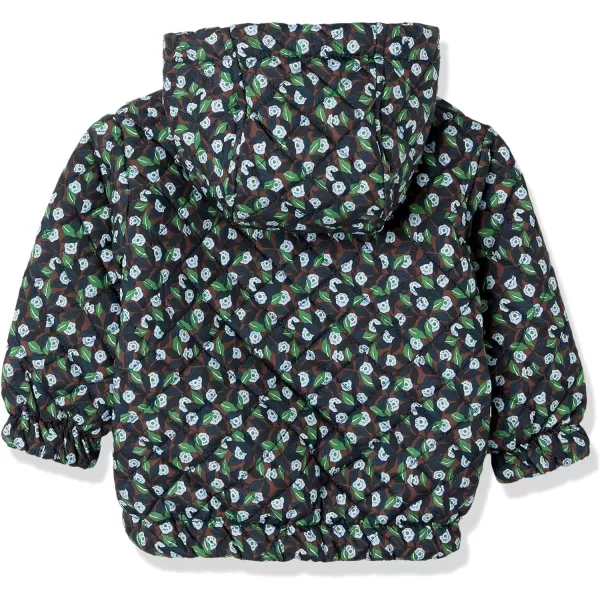 Amazon Essentials Unisex Babies Reversible Lightweight Puffer Jacket Previously Amazon AwareDeep Brown Graphic Floral