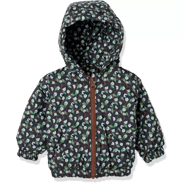 Amazon Essentials Unisex Babies Reversible Lightweight Puffer Jacket Previously Amazon AwareDeep Brown Graphic Floral