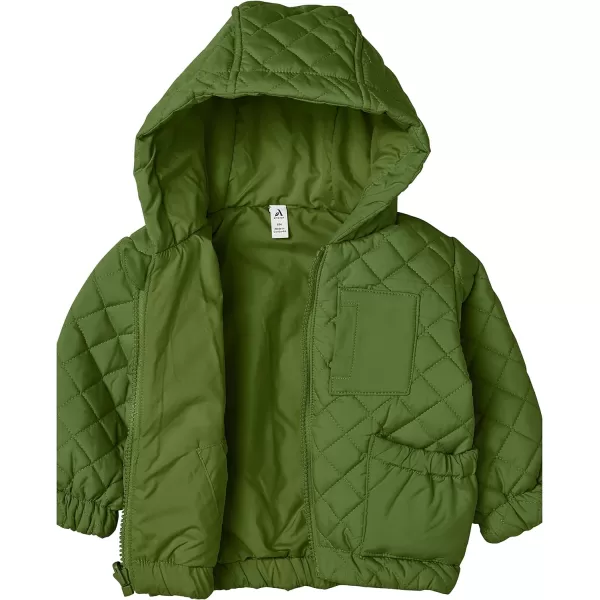 Amazon Essentials Unisex Babies Reversible Lightweight Puffer Jacket Previously Amazon AwareDeep Green