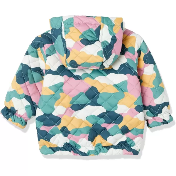 Amazon Essentials Unisex Babies Reversible Lightweight Puffer Jacket Previously Amazon AwareMauve Abstract Camo