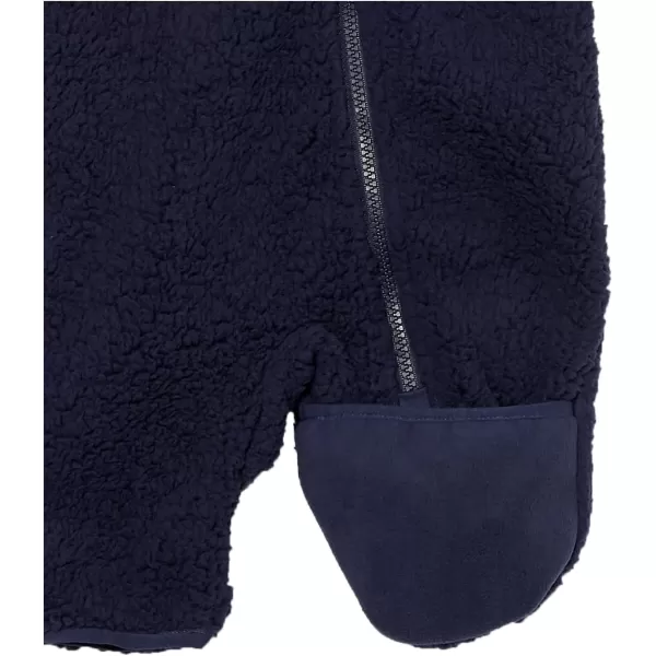 Amazon Essentials Unisex Babies Sherpa Fleece Bunting SuitDark Navy
