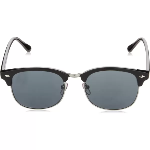 Amazon Essentials Unisex Half Frame Sunglasses PantoBlack