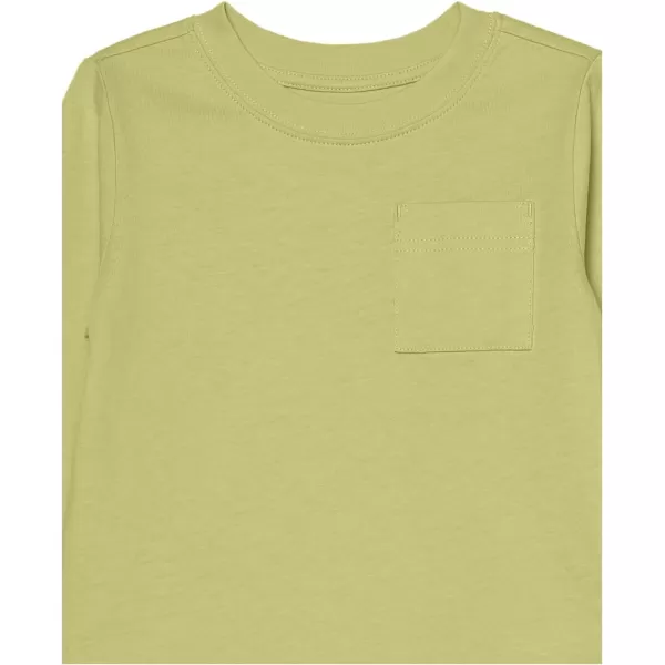 Amazon Essentials Unisex Kids and Toddlers LongSleeve Rib Cuff TShirt Pack of 2Sage GreenOffwhite Great Outdoors