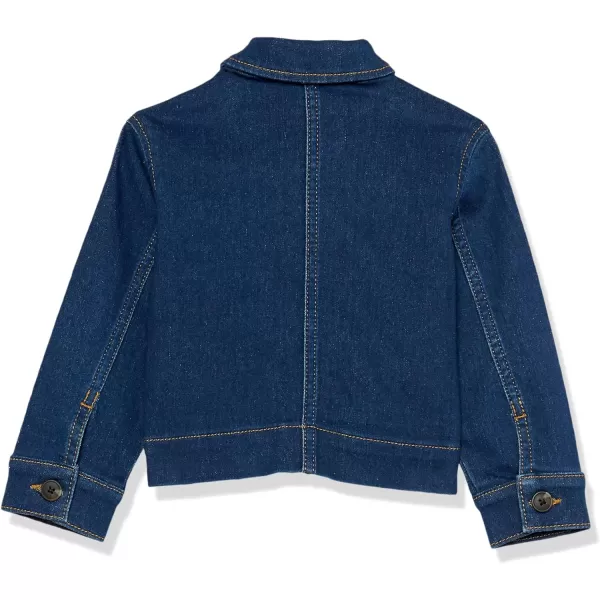 Amazon Essentials Unisex Kids and Toddlers Relaxed Fit Denim Chore JacketDark Indigo Wash