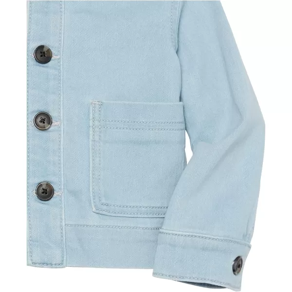 Amazon Essentials Unisex Kids and Toddlers Relaxed Fit Denim Chore JacketLight Denim Blue