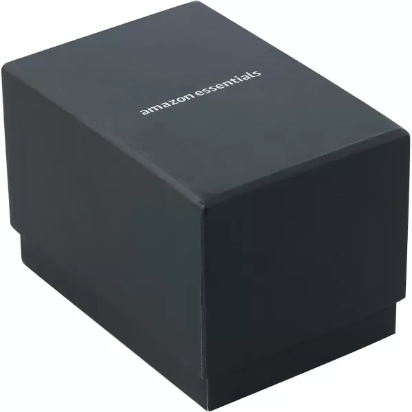 Amazon Essentials Unisex Silicone Strap WatchBlackGold