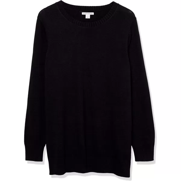 Amazon Essentials Womens 100 Cotton Crewneck Sweater Available in Plus SizeBlack