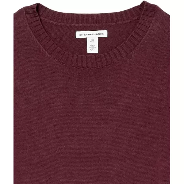 Amazon Essentials Womens 100 Cotton Crewneck Sweater Available in Plus SizeBurgundy