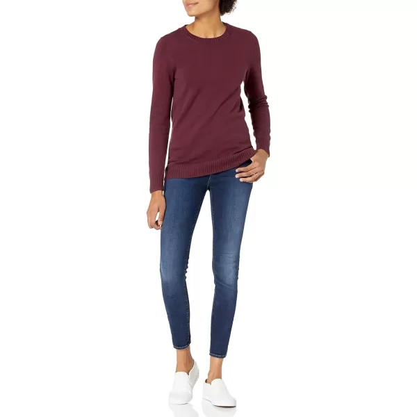 Amazon Essentials Womens 100 Cotton Crewneck Sweater Available in Plus SizeBurgundy