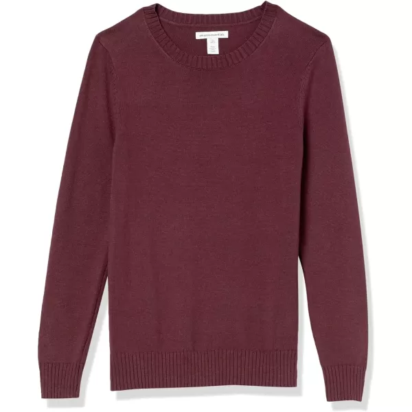 Amazon Essentials Womens 100 Cotton Crewneck Sweater Available in Plus SizeBurgundy