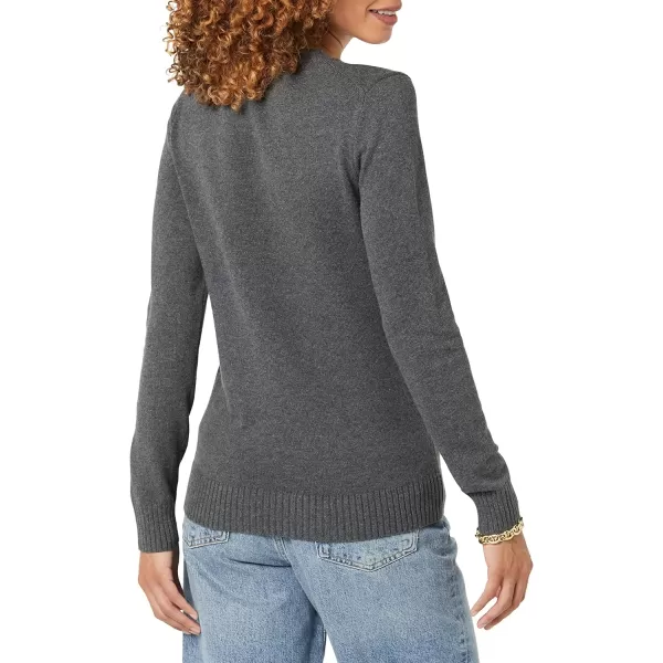 Amazon Essentials Womens 100 Cotton Crewneck Sweater Available in Plus SizeCharcoal Heather