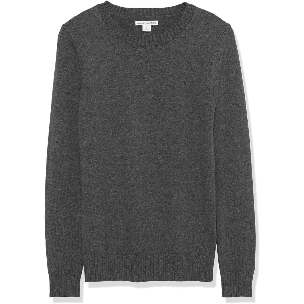 Amazon Essentials Womens 100 Cotton Crewneck Sweater Available in Plus SizeCharcoal Heather