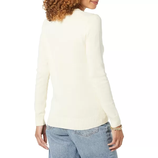 Amazon Essentials Womens 100 Cotton Crewneck Sweater Available in Plus SizeEcru