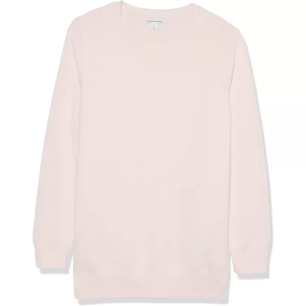 Amazon Essentials Womens 100 Cotton Crewneck Sweater Available in Plus SizeLight Pink