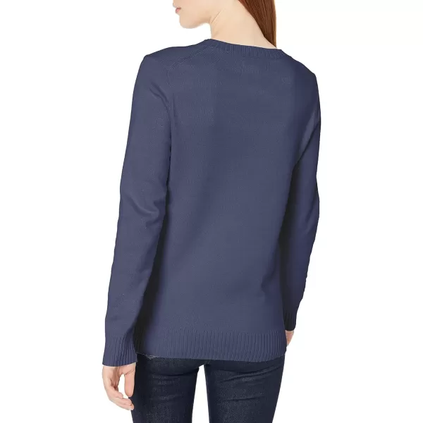 Amazon Essentials Womens 100 Cotton Crewneck Sweater Available in Plus SizeNavy