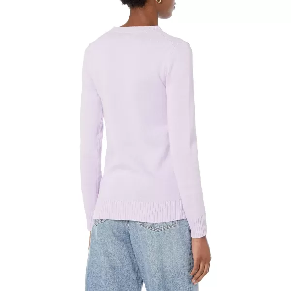 Amazon Essentials Womens 100 Cotton Crewneck Sweater Available in Plus SizePastel Lilac