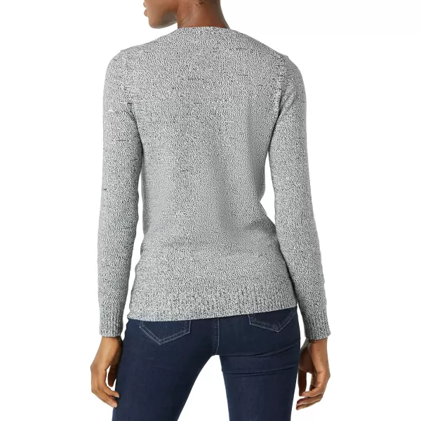 Amazon Essentials Womens 100 Cotton LongSleeve VNeck SweaterCharcoal Marl