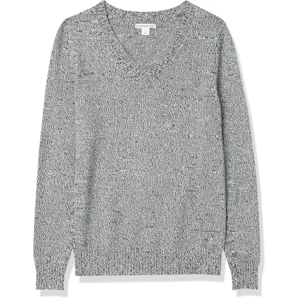 Amazon Essentials Womens 100 Cotton LongSleeve VNeck SweaterCharcoal Marl