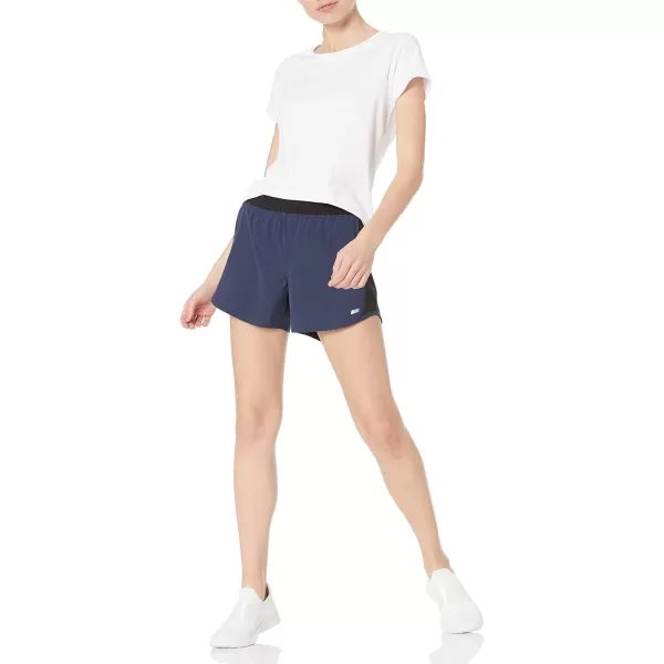 Amazon Essentials Womens 4 Stretch Woven Running ShortNavy