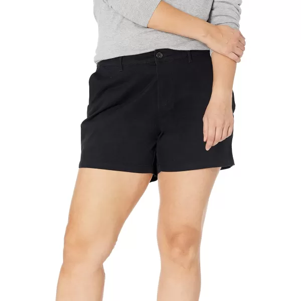 Amazon Essentials Womens 5 Inch Inseam Chino Short Available in Plus SizeBlack