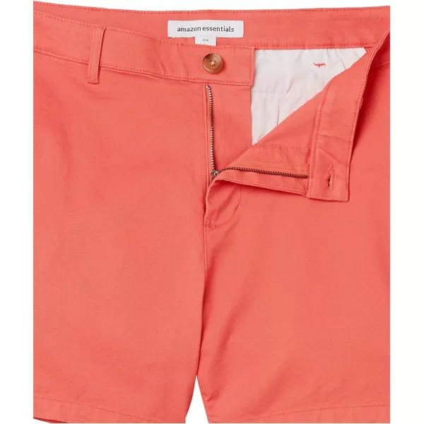 Amazon Essentials Womens 5 Inch Inseam Chino Short Available in Plus SizeCoral Pink