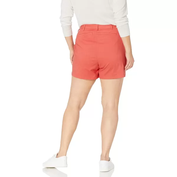 Amazon Essentials Womens 5 Inch Inseam Chino Short Available in Plus SizeCoral Pink