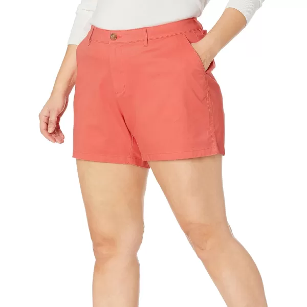 Amazon Essentials Womens 5 Inch Inseam Chino Short Available in Plus SizeCoral Pink