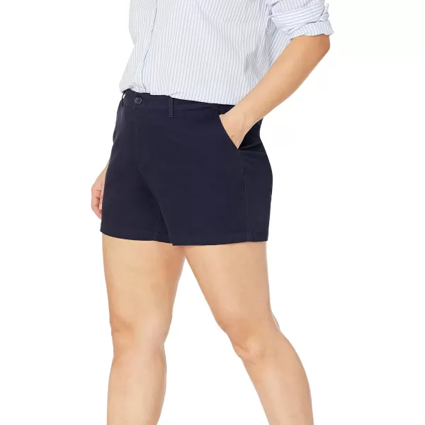 Amazon Essentials Womens 5 Inch Inseam Chino Short Available in Plus SizeNavy