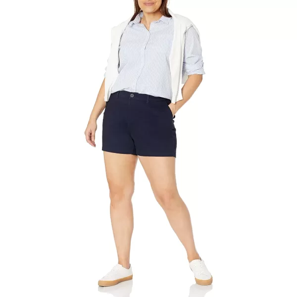 Amazon Essentials Womens 5 Inch Inseam Chino Short Available in Plus SizeNavy