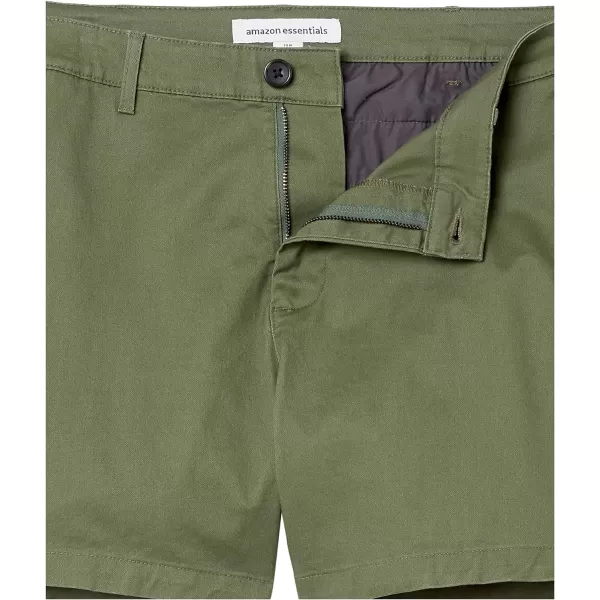 Amazon Essentials Womens 5 Inch Inseam Chino Short Available in Plus SizeOlive