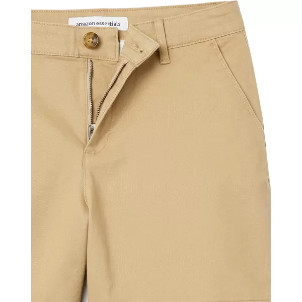 Amazon Essentials Womens 5 Inseam Chino ShortCurvy Khaki Brown