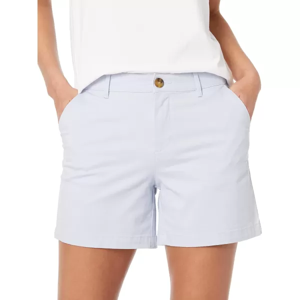 Amazon Essentials Womens 5 Inseam Chino ShortCurvy Light Blue