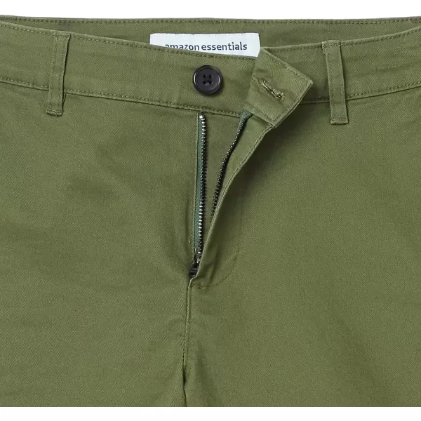 Amazon Essentials Womens 5 Inseam Chino ShortCurvy Olive