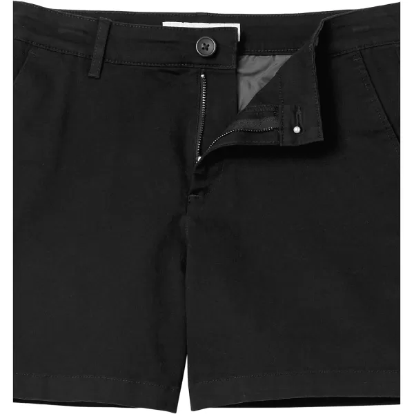 Amazon Essentials Womens 5 Inseam Chino ShortStraight Black