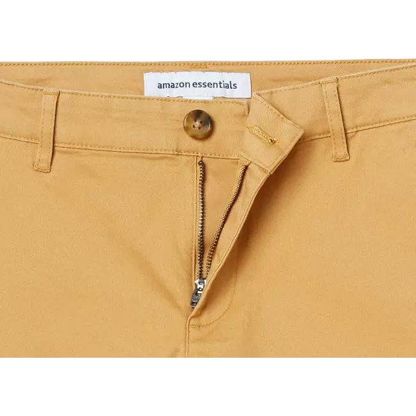 Amazon Essentials Womens 5 Inseam Chino ShortStraight Dark Yellow