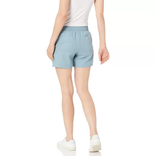 Amazon Essentials Womens 5 Inseam Drawstring Linen Blend Short Available in Plus SizeDusty Blue