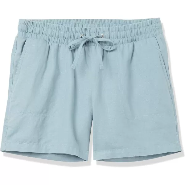 Amazon Essentials Womens 5 Inseam Drawstring Linen Blend Short Available in Plus SizeDusty Blue