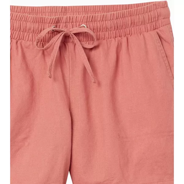 Amazon Essentials Womens 5 Inseam Drawstring Linen Blend Short Available in Plus SizeRose