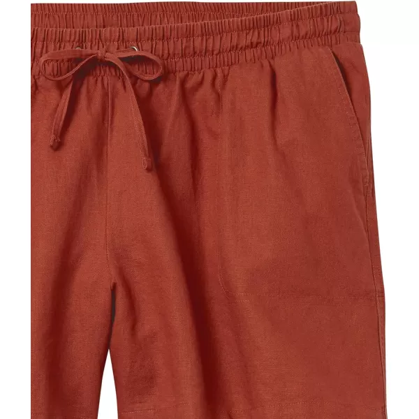 Amazon Essentials Womens 5 Inseam Drawstring Linen Blend Short Available in Plus SizeTerracotta