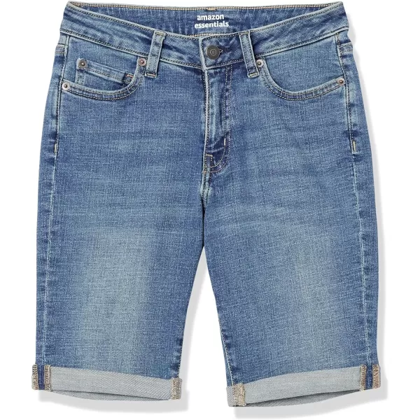 Amazon Essentials Womens 9 Denim Bermuda ShortsMedium Wash