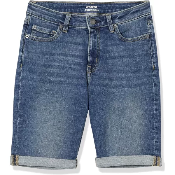 Amazon Essentials Womens 9 Denim Bermuda ShortsVintage Wash