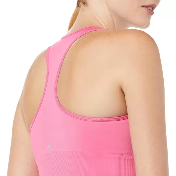 Amazon Essentials Womens Active Low Impact Longline Seamless Sports Bra Available in Plus Size Pack of 22 Light GreyHot Pink