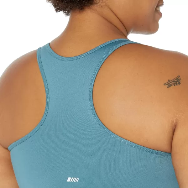 Amazon Essentials Womens Active Low Impact Longline Seamless Sports Bra Available in Plus Size Pack of 22 Teal BlueLight Grey