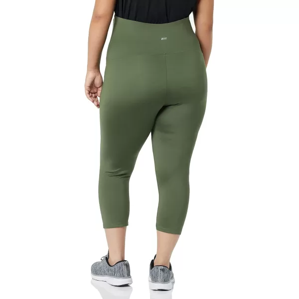 Amazon Essentials Womens Active Sculpt Crop Maternity LeggingsDark Green