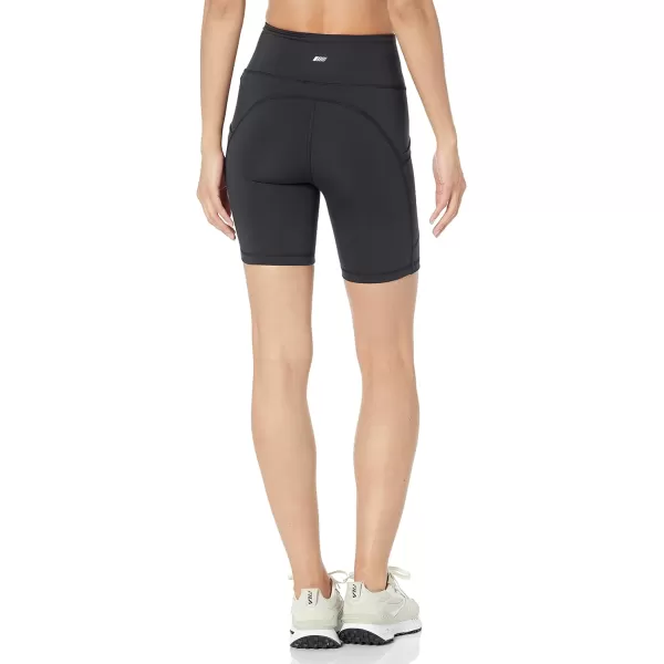 Amazon Essentials Womens Active Sculpt High Rise 7 Bike Shorts with PocketsBlack