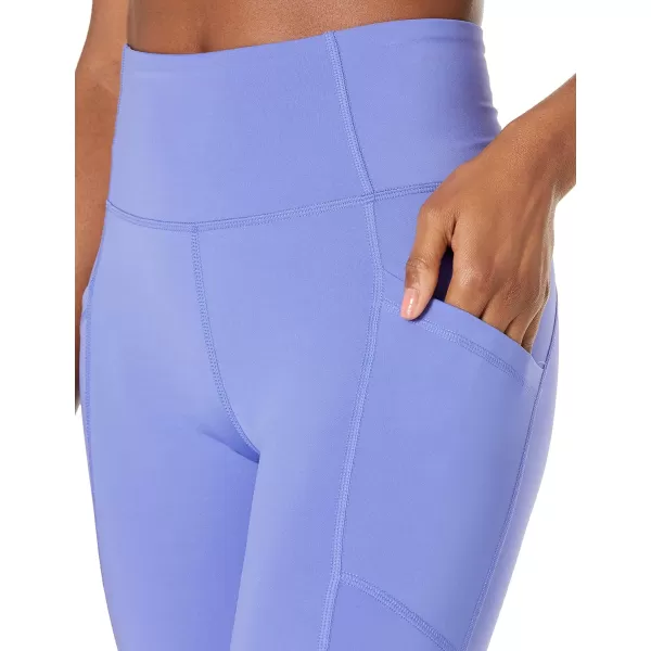 Amazon Essentials Womens Active Sculpt High Rise 7 Bike Shorts with PocketsPurple